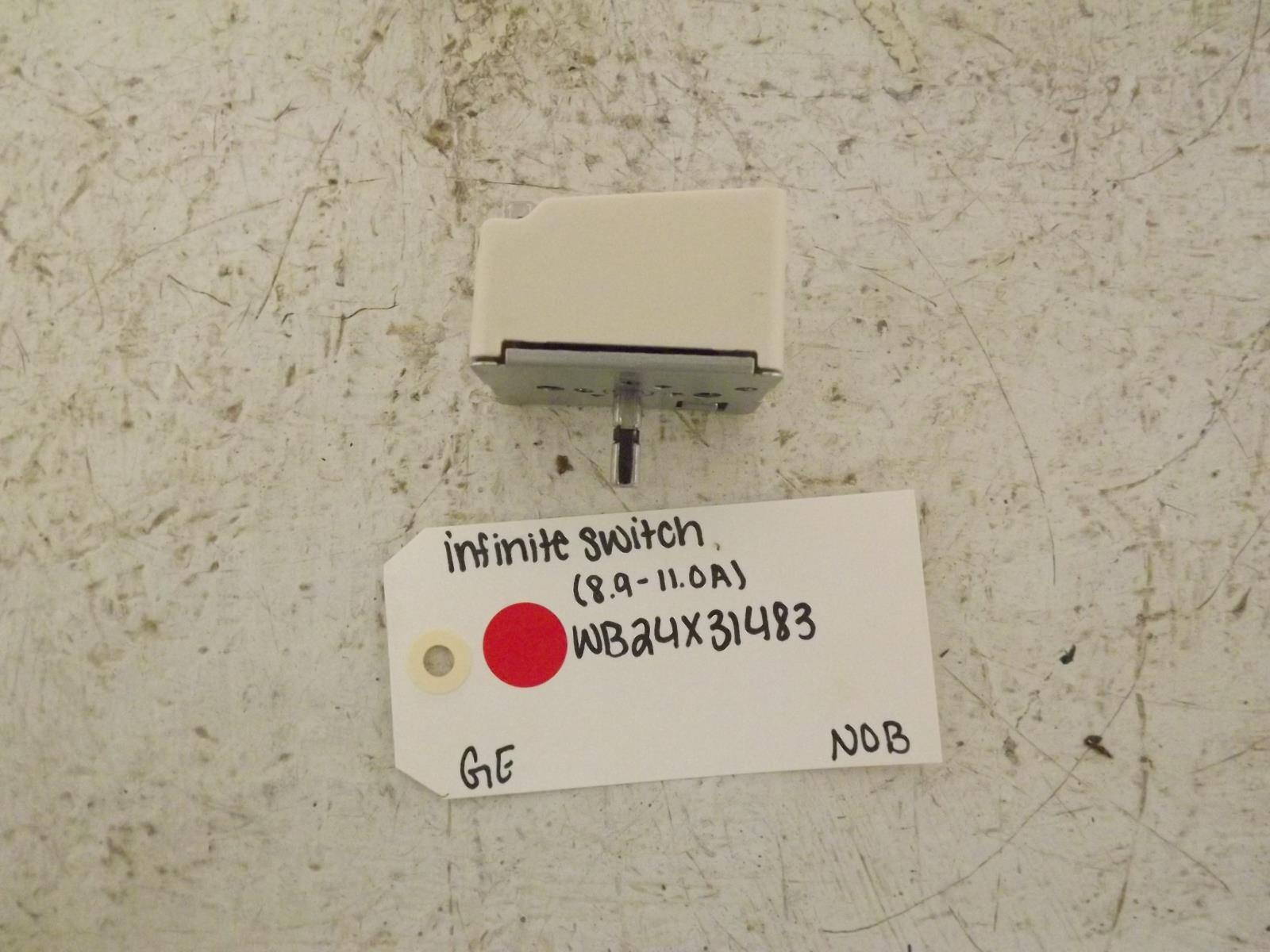 GE Range WB24X31483 Infinite Switch (8.9 - 11.0A) NOB GE Range WB24X31483 Infinite Switch (8.9 - 11.0A) NOB